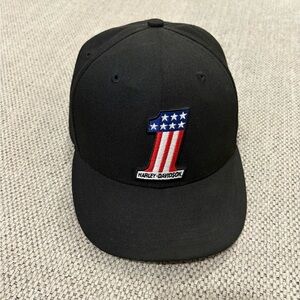 Harley-Davidson Black Cap with Patriotic Number One